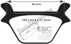 EBC EBCEPFA200HH brake pad epfa200hh extreme pro hh brake pads - Bottom side