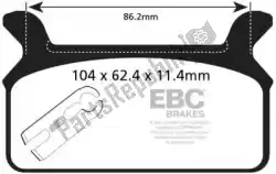Here you can order the brake pad fa 201v semi sintered brake pads from EBC, with part number EBCFA201V: