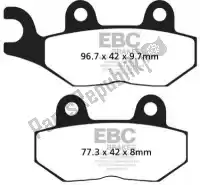 EBCFA2142V, EBC, Brake pad fa 214/2v semi sintered brake pads    , New