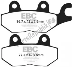 EBC EBCFA215 brake pad fa215 organic brake pads - Bottom side