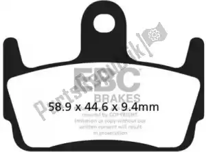 EBC EBCSFA234 brake pad sfa234 organic scooter brake pads - Bottom side