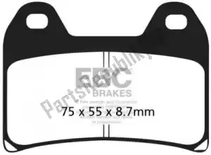 EBC EBCGPFAX244HH pastillas de freno gpfax244hh race hh pastillas de freno sinterizadas - Lado inferior