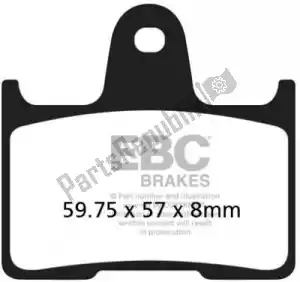 EBC EBCFA254V brake pad fa 254v semi sintered brake pads - Bottom side