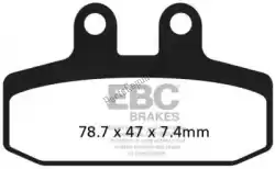 remblok sfa256hh hh sintered scooter brake pads van EBC, met onderdeel nummer EBCSFA256HH, bestel je hier online: