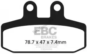 EBC EBCSFA256HH remblok sfa256hh hh sintered scooter brake pads - Onderkant