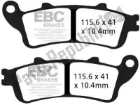 EBCFA2612V, EBC, Remblok fa 261/2v semi sintered brake pads    , Nieuw