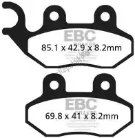 EBCSFAC264, EBC, Brake pad sfac264 carbon scooter brake pads    , New