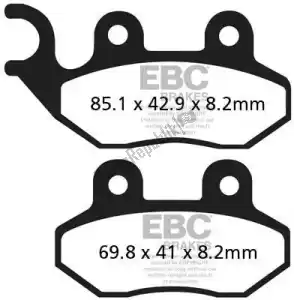 EBC EBCSFA264 pastilhas de freio sfa264 pastilhas de freio orgânicas para scooter - Lado inferior