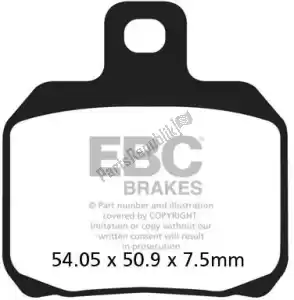 EBC EBCSFA266 remblok sfa266 organic scooter brake pads - Onderkant