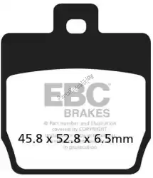 remblok sfac268 carbon scooter brake pads van EBC, met onderdeel nummer EBCSFAC268, bestel je hier online: