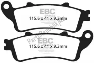 EBC EBCSFA281 brake pad sfa281 organic scooter brake pads - Bottom side