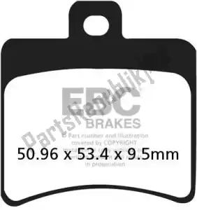 EBC EBCSFA298 brake pad sfa298 organic scooter brake pads - Bottom side