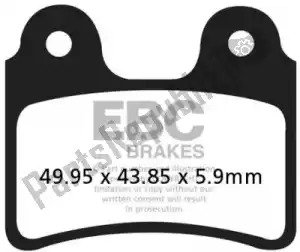 EBC EBCFA303TT brake pad fa303tt organic brake pads - Bottom side