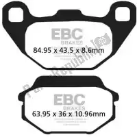 EBCFA305TT, EBC, Brake pad fa305tt organic brake pads    , New