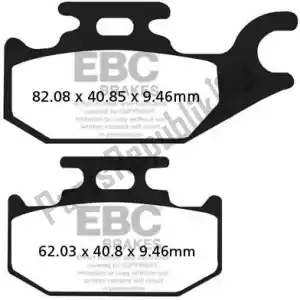 EBC EBCSFA307HH remblok sfa307hh hh sintered scooter brake pads - Onderkant