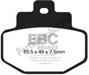 EBC EBCSFA321HH remblok sfa321hh hh sintered scooter brake pads - Onderkant