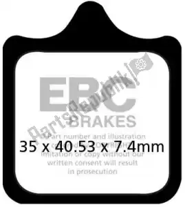 EBC EBCEPFA3224HH brake pad epfa322/4hh extreme pro hh brake pads - Bottom side