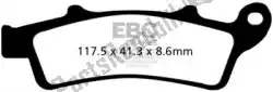 Here you can order the brake pad sfa324hh hh sintered scooter brake pads from EBC, with part number EBCSFA324HH: