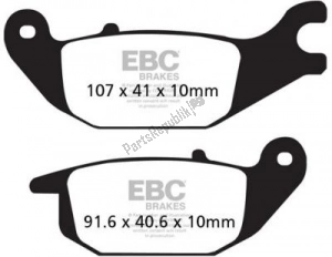 EBC EBCFA343 brake pad fa343 organic brake pads - Bottom side