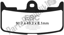 Qui puoi ordinare pastiglie freno epfa345hh extreme pro hh pastiglie freno da EBC , con numero parte EBCEPFA345HH: