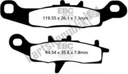 remblok fa349r sintered r brake pads van EBC, met onderdeel nummer EBCFA349R, bestel je hier online: