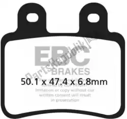 Qui puoi ordinare pastiglie freno fa350tt pastiglie freno organiche da EBC , con numero parte EBCFA350TT: