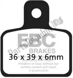 Here you can order the brake pad fa351tt organic brake pads from EBC, with part number EBCFA351TT: