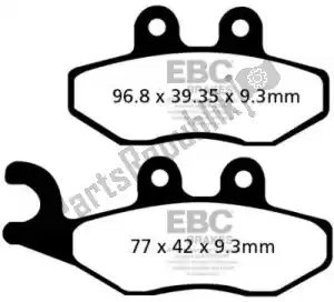 EBC EBCSFA353 brake pad sfa353 organic scooter brake pads - Bottom side