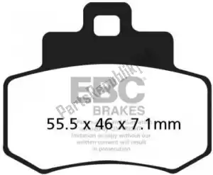 EBC EBCSFA356 brake pad sfa356 organic scooter brake pads - Bottom side