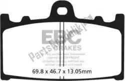 Here you can order the brake pad fa366tt organic brake pads from EBC, with part number EBCFA366TT: