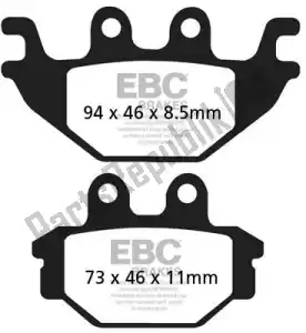 EBC EBCFA377 brake pad fa377 organic brake pads - Bottom side