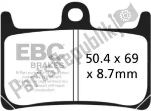 EBC EBCEPFA380HH pastillas de freno epfa380hh extreme pro hh pastillas de freno - Lado inferior