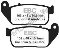 Here you can order the brake pad fa381 organic brake pads from EBC, with part number EBCFA381: