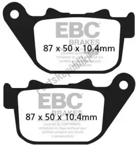 EBC EBCFA387 brake pad fa387 organic brake pads - Bottom side