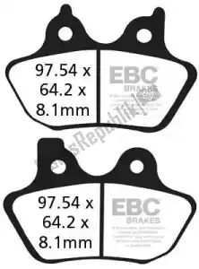 EBC EBCFA400 brake pad fa400 organic brake pads - Bottom side