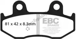 remblok sfa411hh hh sintered scooter brake pads van EBC, met onderdeel nummer EBCSFA411HH, bestel je hier online: