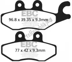 Here you can order the brake pad sfa418 organic scooter brake pads from EBC, with part number EBCSFA418: