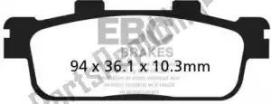 EBC EBCSFA427HH brake pad sfa427hh hh sintered scooter brake pads - Bottom side