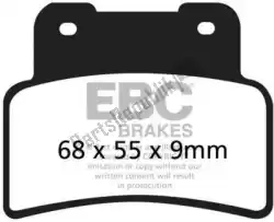 Here you can order the brake pad sfa432hh hh sintered scooter brake pads from EBC, with part number EBCSFA432HH: