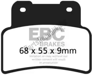EBC EBCSFA432HH brake pad sfa432hh hh sintered scooter brake pads - Bottom side