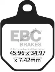 remblok fa433/4 organic brake pads van EBC, met onderdeel nummer EBCFA4334, bestel je hier online: