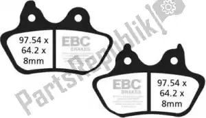 EBC EBCFA434VLD brake pad fa 434vld chrome semi sintered brake pads - Bottom side