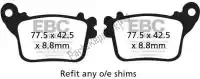 EBCFA436, EBC, Remblok fa436 organic brake pads    , Nieuw