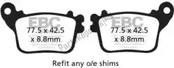 Here you can order the brake pad fa 436v semi sintered brake pads from EBC, with part number EBCFA436V: