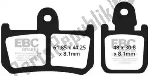 EBC EBCFA4424 remblok fa442/4 organic brake pads - Onderkant