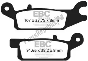 EBC EBCFA443TT brake pad fa443tt organic brake pads - Bottom side