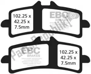 EBC EBCGPFAX447HH remblok gpfax447hh race hh sintered brake pads - Onderkant