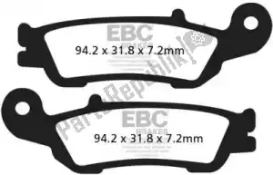 EBC EBCFA450TT brake pad fa450tt organic brake pads - Bottom side