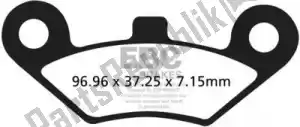 EBC EBCFA453TT brake pad fa453tt organic brake pads - Bottom side