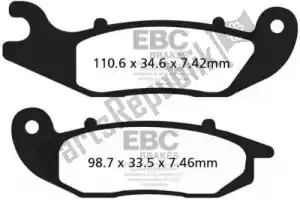 EBC EBCFA465TT brake pad fa465tt organic brake pads - Bottom side